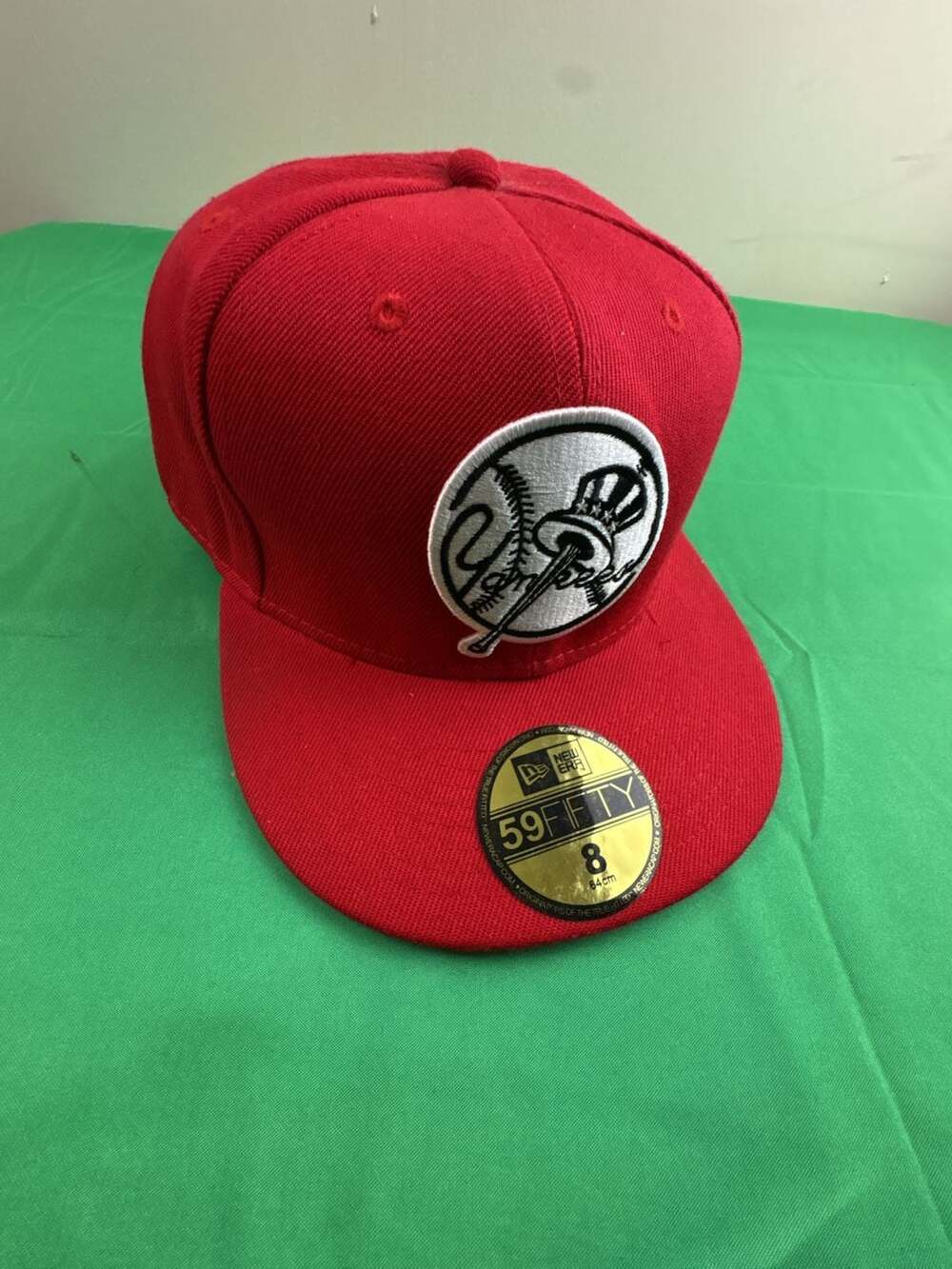 New Era 59FIFTY New York Yankees Alternate Big-One Red Fitted Hat Size 8